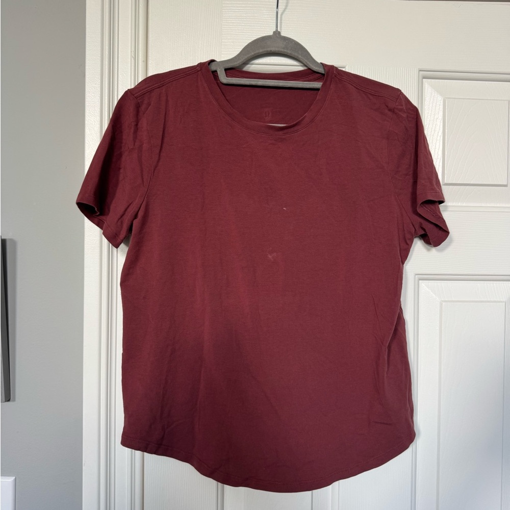 Lululemon Burgundy Crew Neck T-Shirt